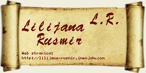 Lilijana Rusmir vizit kartica